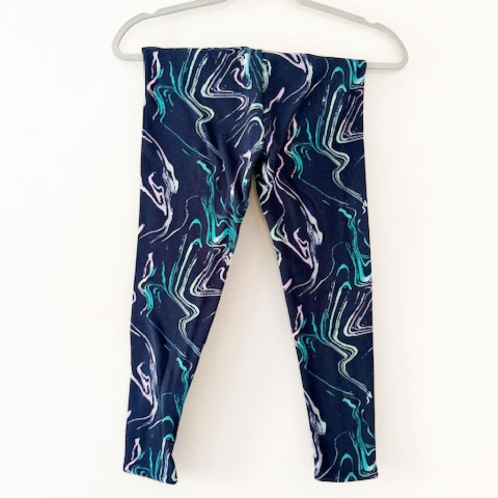 SO Navy leggings with swirl pattern — Women's SZ Medium (8)